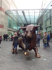 The Bull Ring's iconic bull sculpture, a favourite with the kids. Photograph by Amy Walsh.